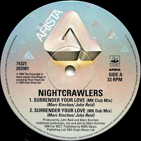 Nightcrawlers Featuring John Reid - Surrender Your Love