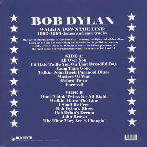 Bob Dylan - Walkin' Down The Line: 1962-1963 Demos And Rare Tracks