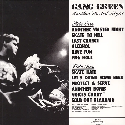 Gang Green - Another Wasted Night