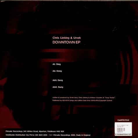 Chris Liebing & Umek - Downtown EP