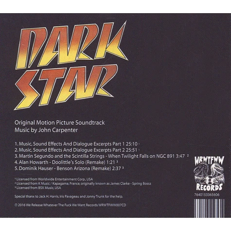 John Carpenter - OST Dark Star (Expanded & Remastered)