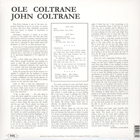 John Coltrane - Olé 180g Vinyl Edition