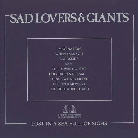 Sad Lovers & Giants - Lost In A Sea Full Of Sighs