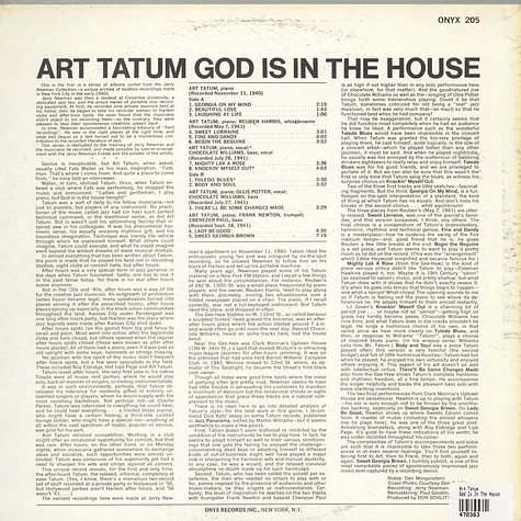 Art Tatum - God Is In The House
