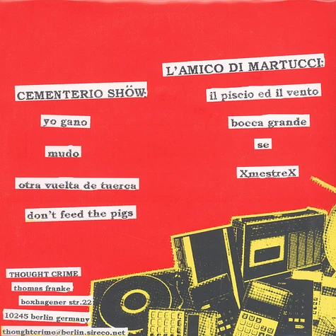 Cementerio Show / L'Amico Di Martucci - Split 7"