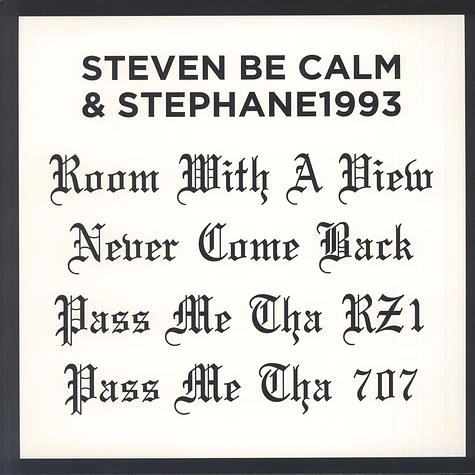 Stephane 1993 & Steven Be Calm - Room With A View