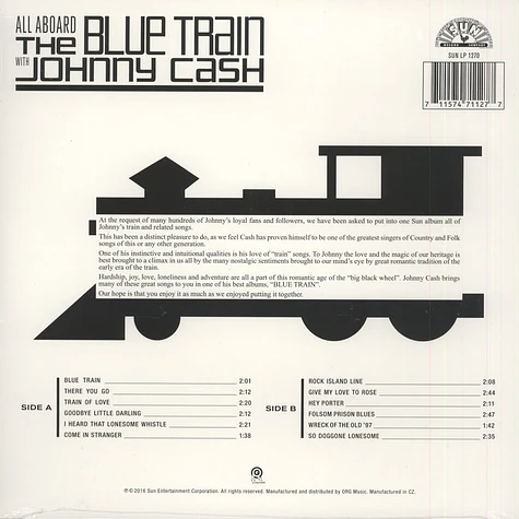 Johnny Cash - All Aboard The Blue Train With Johnny Cash