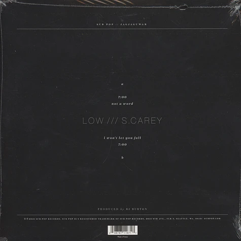Low / S.Carey (of Bon Iver) - Not a Word b/w I Won't Let You