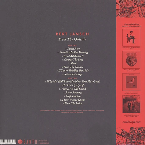 Bert Jansch - From The Outside Red Vinyl Edition