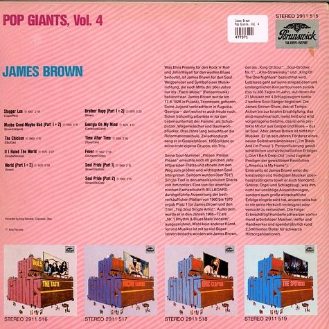 James Brown - Pop Giants, Vol. 4