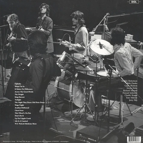 The Band - Live At The Palladium, NYC September 18,1976 WNEW-FM 180g Vinyl Edition