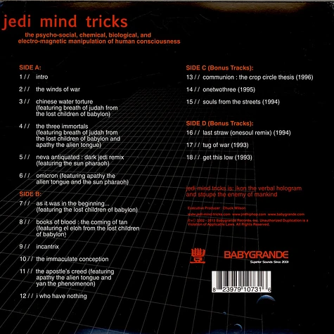 Jedi Mind Tricks - The Psycho-Social, Chemical, Biological, And Electro-Magnetic Manipulation Of Human Consciousness