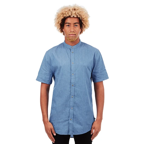 I Love Ugly - SS Denim Mandarin Shirt