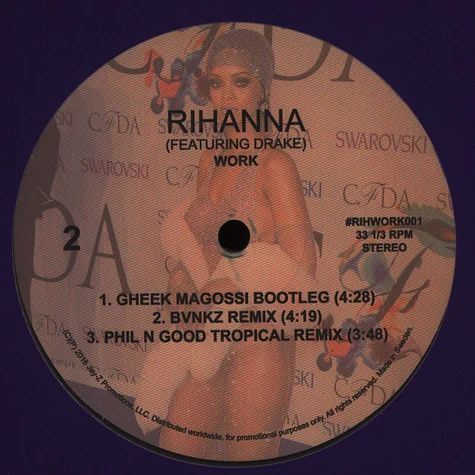 Rihanna - Work Feat. Drake Clear Vinyl Edition