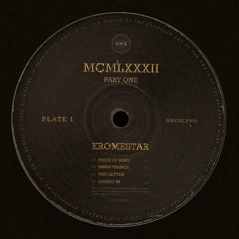 Kromestar - MCMLXXXII Part One Plate 1