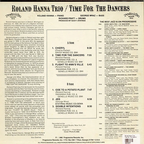 Roland Hanna Trio - Time For The Dancers