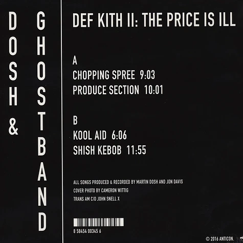 Dosh & Ghostband - Def Kith II: The Price Is Ill