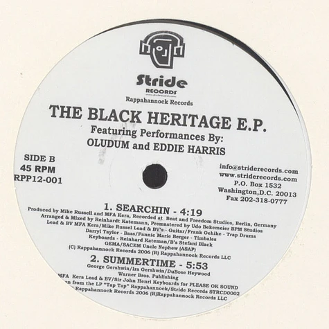 Eddie Harris / OLODUM / Mike Russell / MFA KERA - The Black Heritage EP