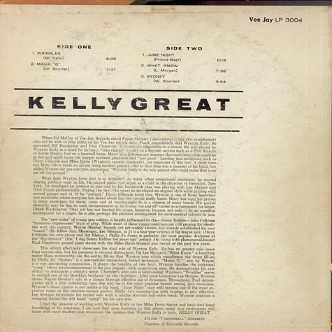 Wynton Kelly - Kelly Great