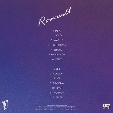 Roosevelt - Roosevelt Black Vinyl Edition