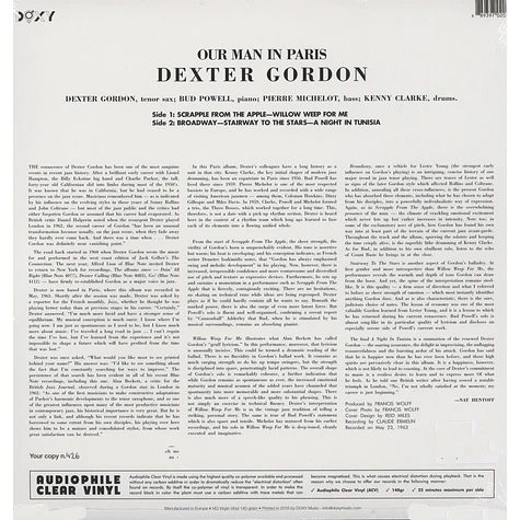 Dexter Gordon - Our Man In Paris