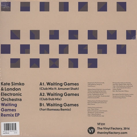 Kate Simko & London Electronic Orchestra - Waiting Games Remix EP