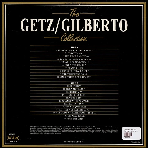 Stan Getz, João Gilberto and Astrud Gilberto - The Getz / Gilberto Collection - 20 Golden Greats