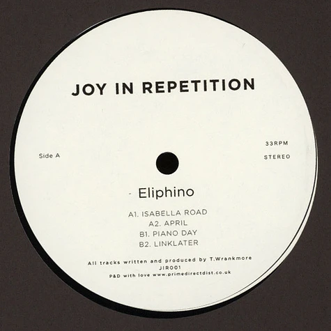 Eliphino - Joy In Repetition EP 1