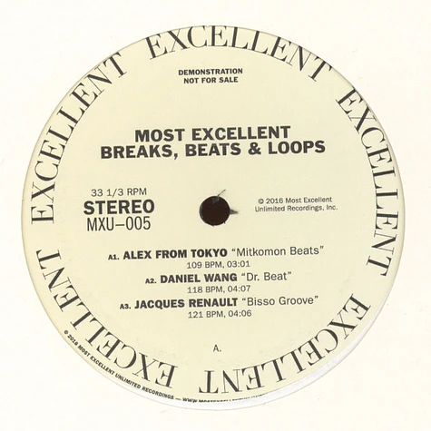 V.A. - Most Excellent Breaks, Beats & Loops Volume 1