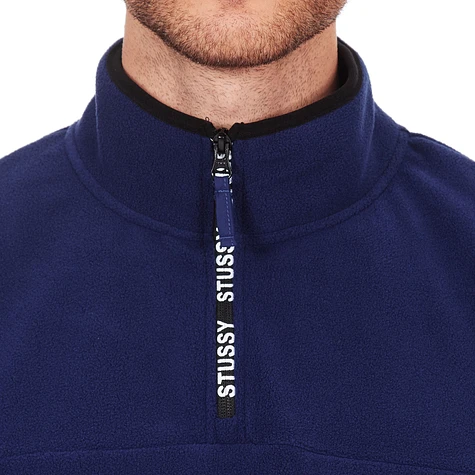 Stüssy - Logo Tape Mock Fleece Sweater