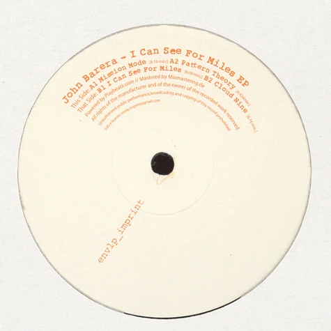 John Barera - I Can See For Miles EP