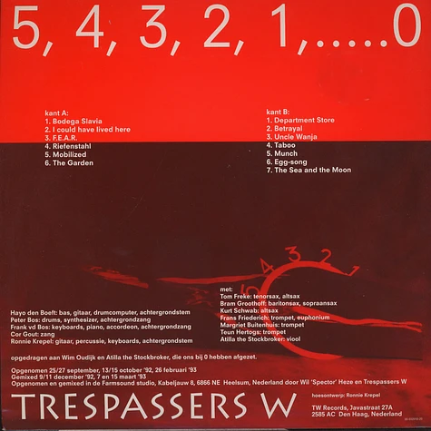 Trespassers W - 5, 4, 3, 2, 1, … 0