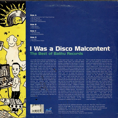 Daniel Wang - I Was A Disco Malcontent (The Best Of Balihu Records)