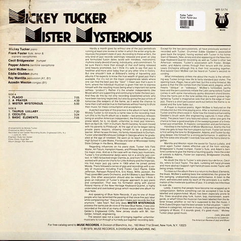 Mickey Tucker - Mister Mysterious
