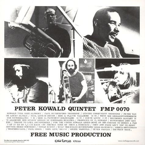 Peter Kowald Quintet - Peter Kowald Quintet