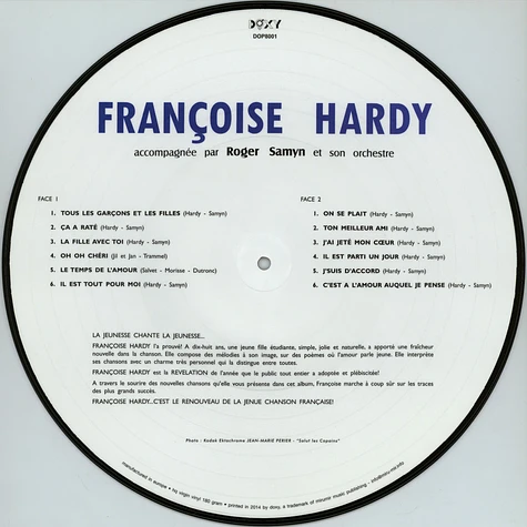 Francoise Hardy - Francoise Hardy Picture Disc Edition