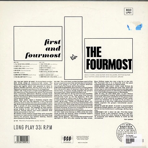 The Fourmost - First And Fourmost