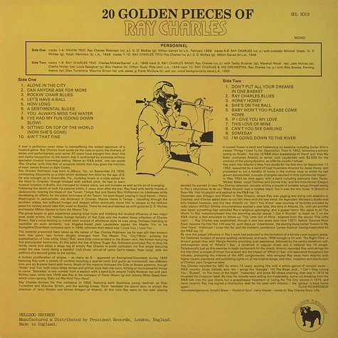 Ray Charles - 20 Golden Pieces