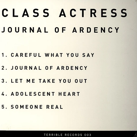 Class Actress - Journal Of Ardency