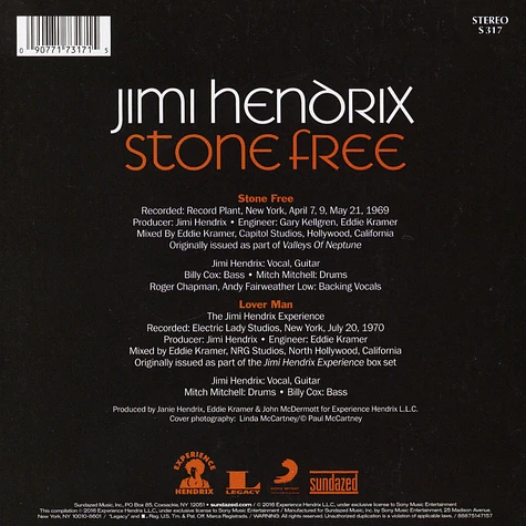 Jimi Hendrix - Stone Free / Lover Man