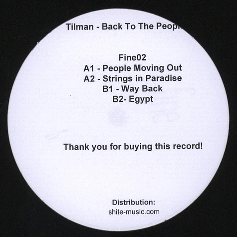 Tilman - Back To The People