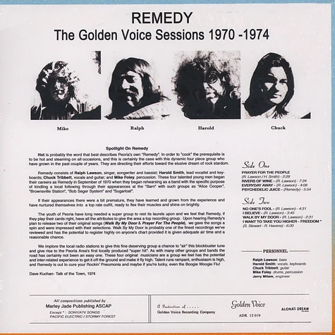 Remedy - The Golden Voice Sessions 1970-1974