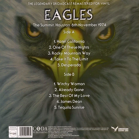 Eagles - Hotel California In Concert Colored Vinyl Edition