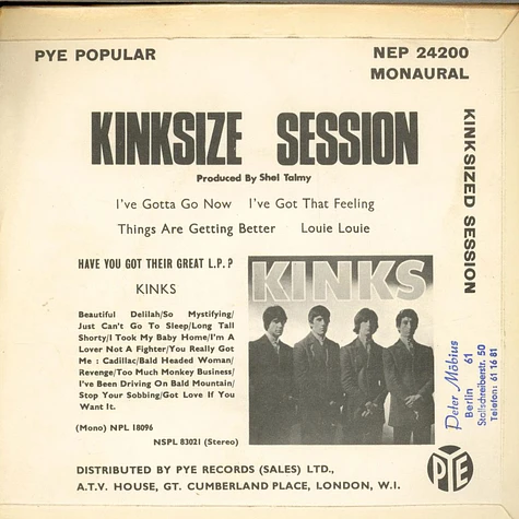 The Kinks - Kinksize Session
