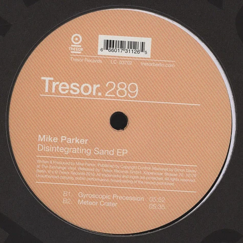 Mike Parker - Disintegrating Sand EP