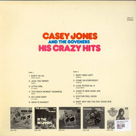 Casey Jones & The Governors - His Crazy Hits