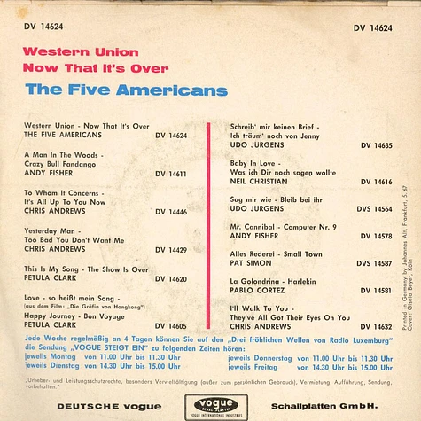 The Five Americans - Western Union
