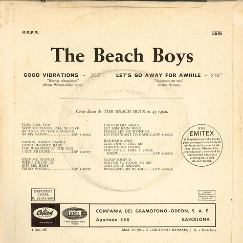 The Beach Boys - Good Vibrations / Let's Go Away For Awhile