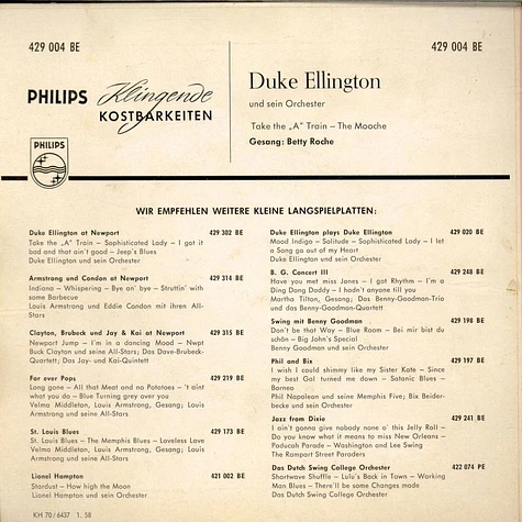 Duke Ellington And His Orchestra - Take The "A" Train / The Mooche