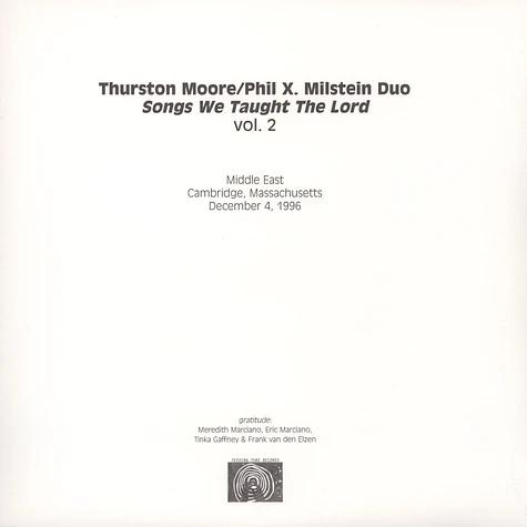 Phil X. Milstein & Thurston Moore - Songs We Taught The Lord Volume 2